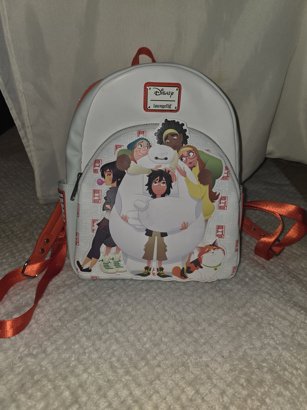 Disney Loungefly White & Orange Big Hero 6 Backpack